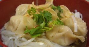 A serving of dumplings available at a local restaurant in Wichita, KS