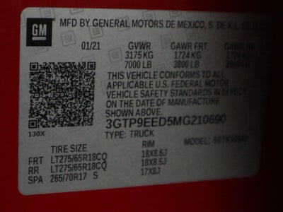 2021 GMC Sierra 1500 AT4 Crew Cab 4WD