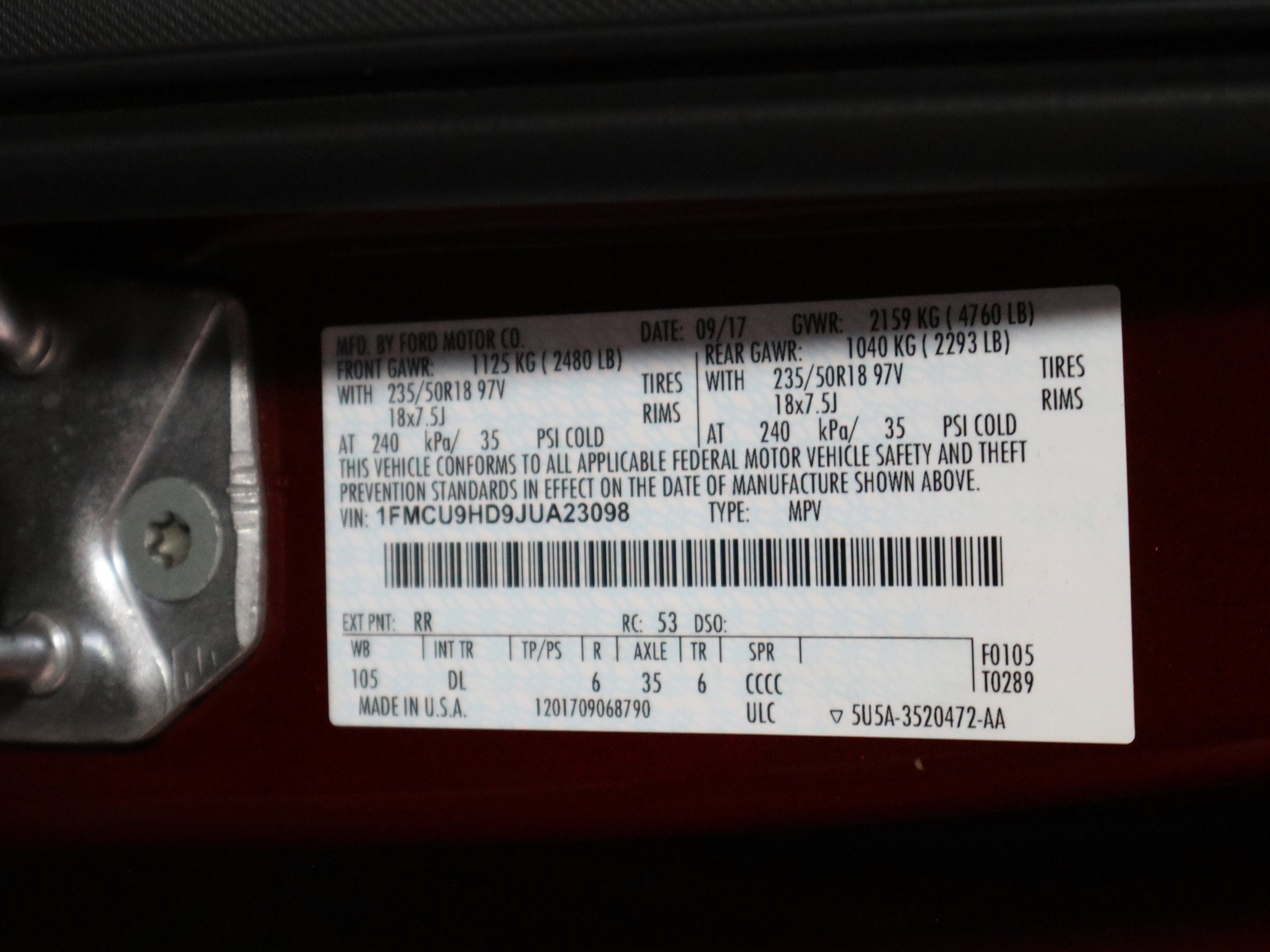 2018 Ford Escape SEL 4WD