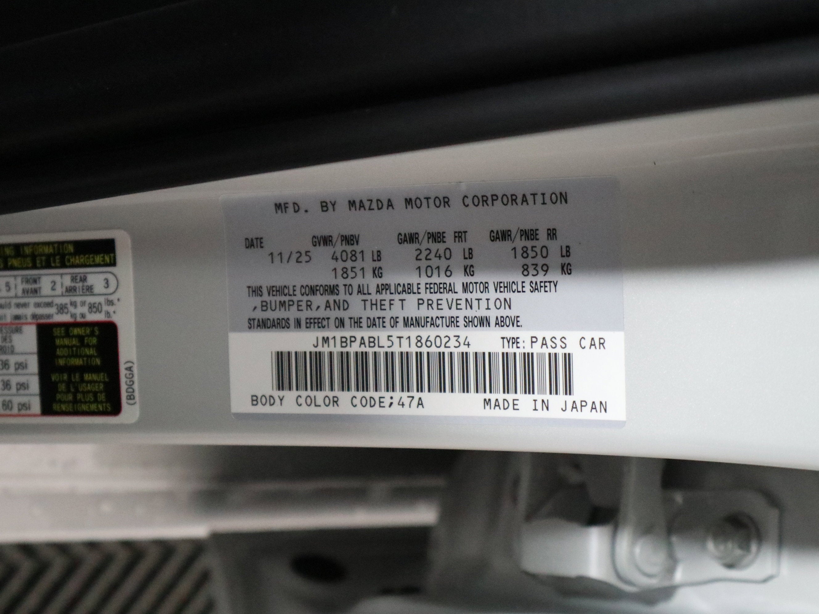 2026 Mazda Mazda3 Sedan 2.5 S Select Sport