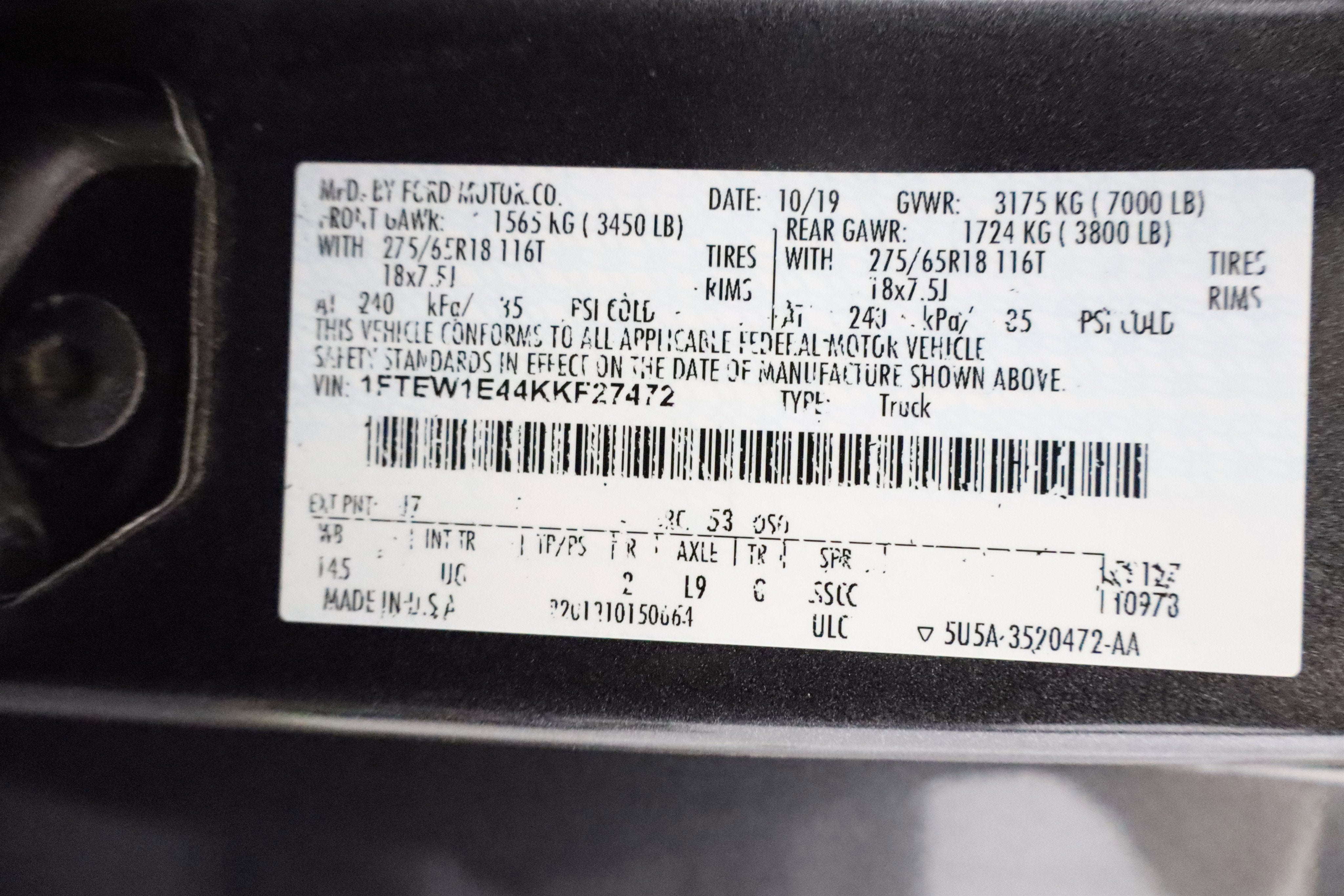 2019 Ford F-150 XLT