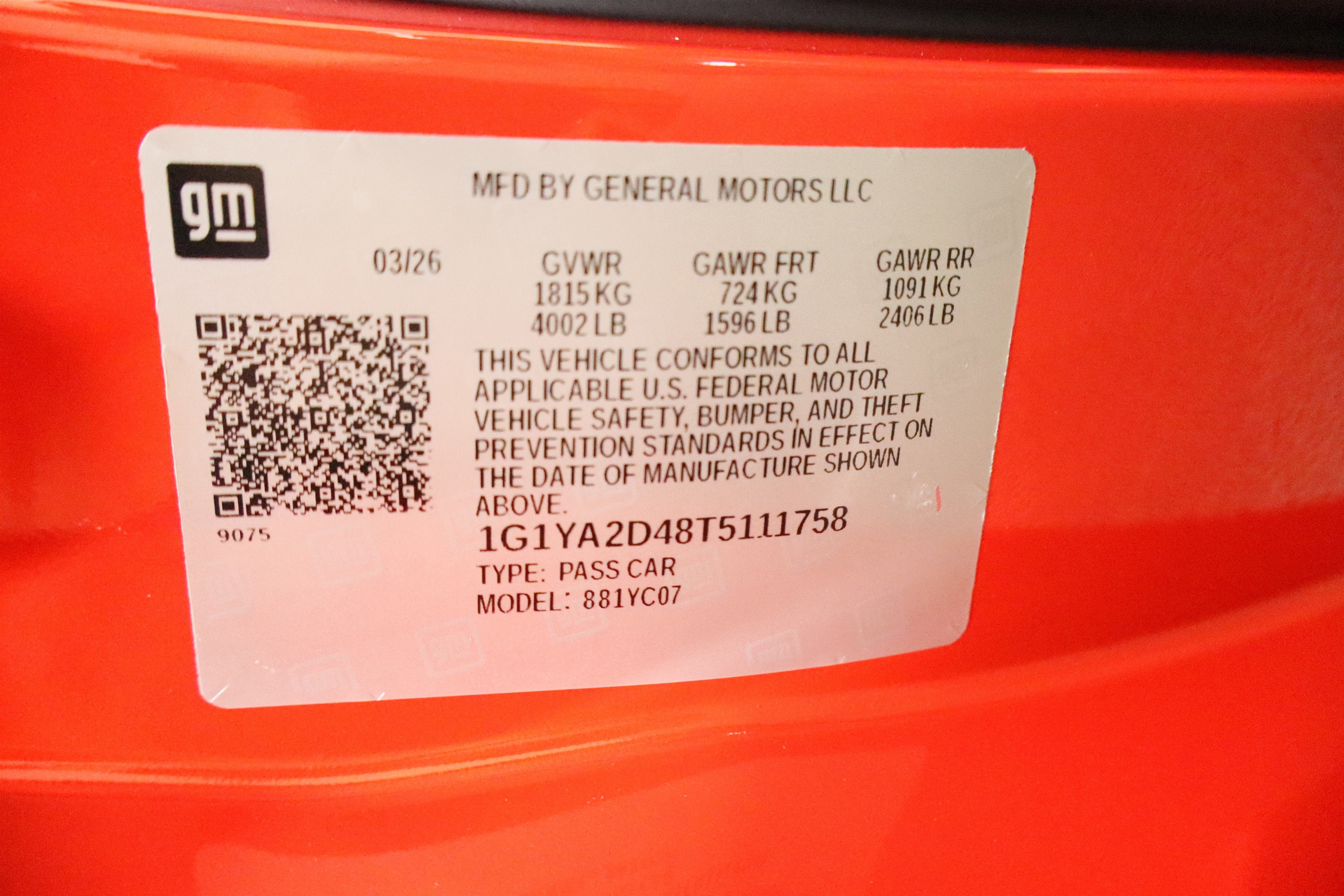 2026 Chevrolet Corvette 1LT