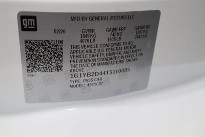 2026 Chevrolet Corvette 2LT