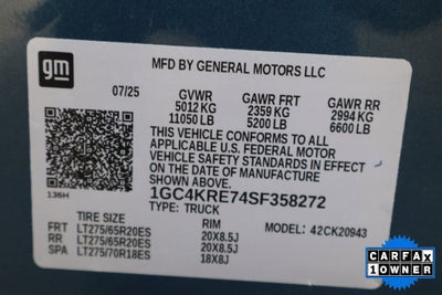 2025 Chevrolet Silverado 2500HD High Country Crew Cab 4WD