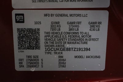 2026 Chevrolet Silverado 1500 LTZ Crew Cab 4WD