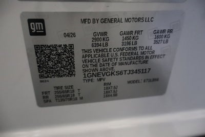 2026 Chevrolet Traverse AWD LT