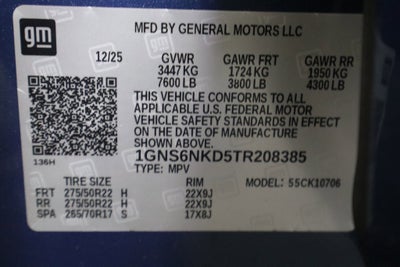 2026 Chevrolet Tahoe LT 4WD