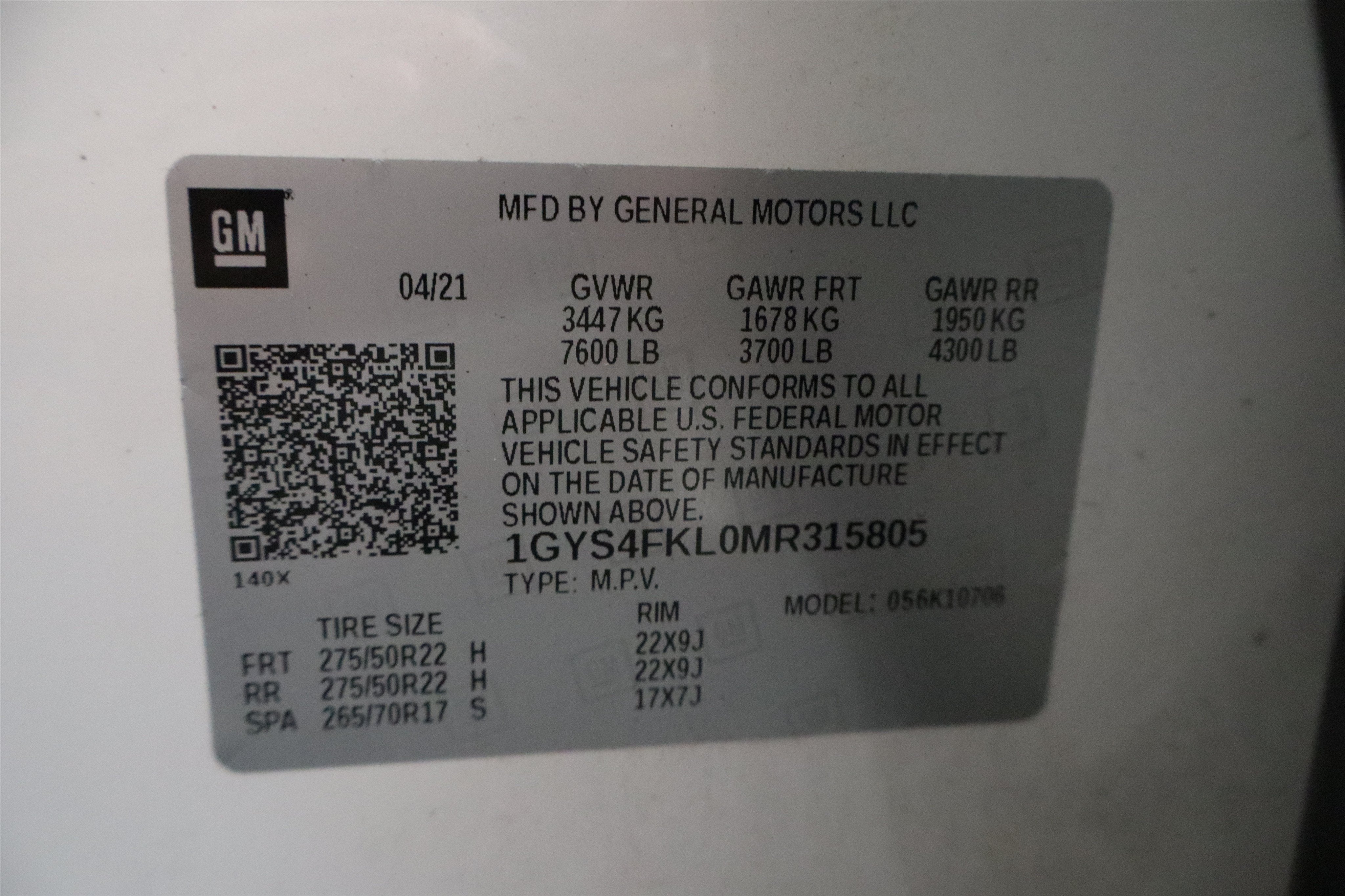 2021 Cadillac Escalade Sport 4WD