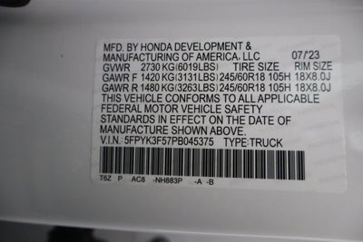 2023 Honda Ridgeline RTL AWD