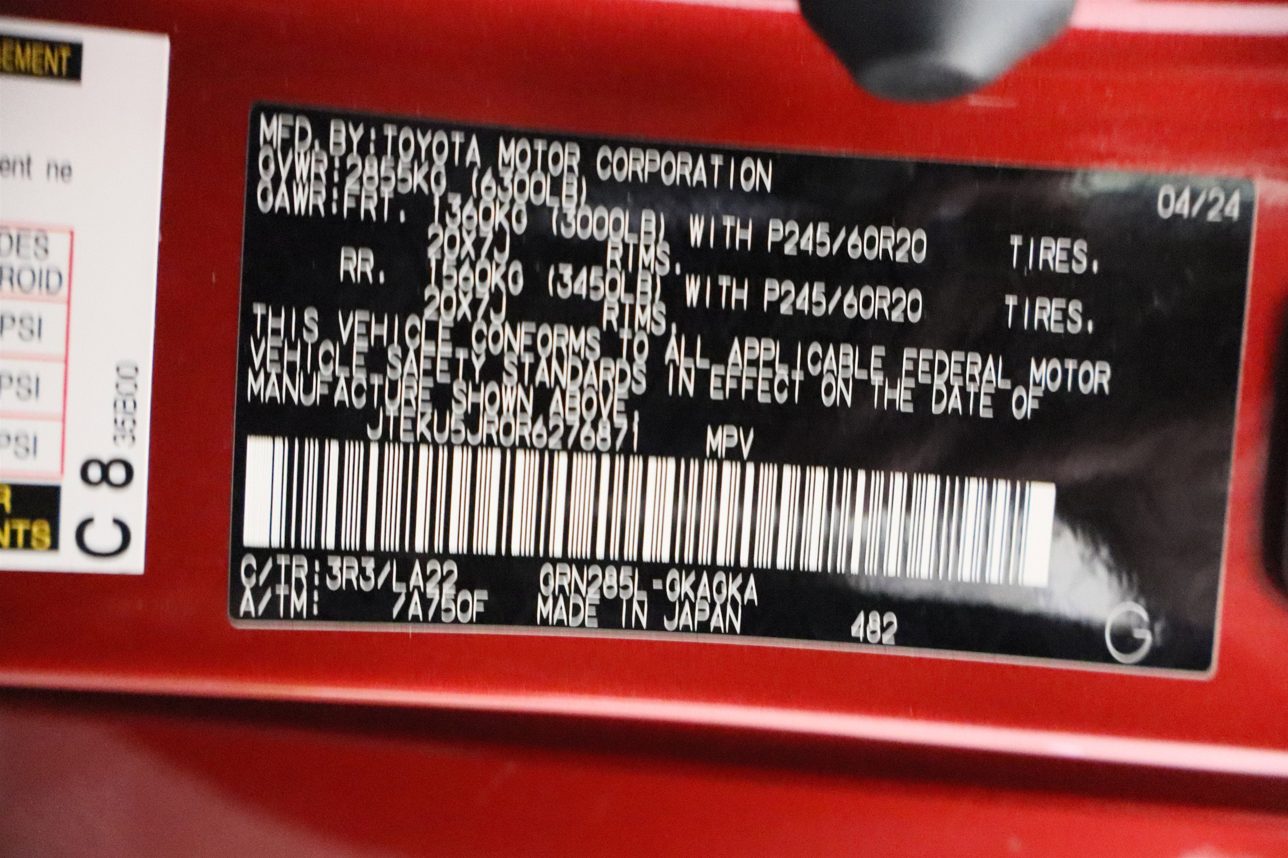 2024 Toyota 4Runner Limited 4WD